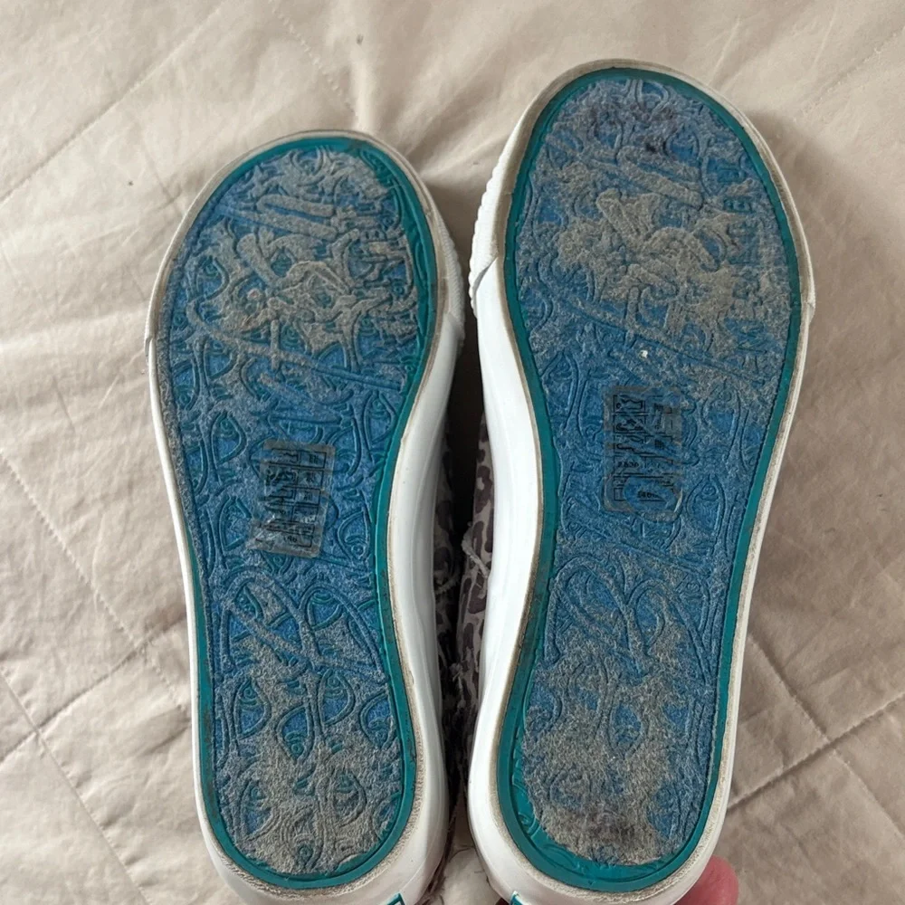Blowfish Malibu Leopard Print Women's 7.5 Sneakers Flatform Wedge Zip Mid Top - Picture 5 of 11